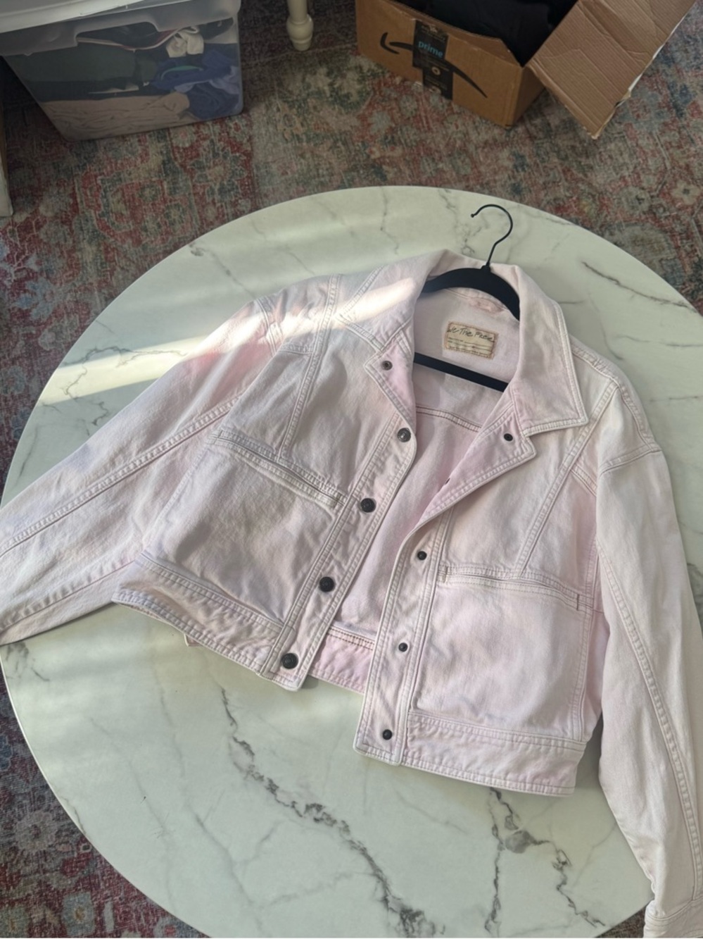 Light Pink Women's Denim Jacket - free people